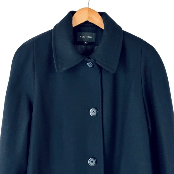 Stunning Oversized Relaxed Wool Overcoat Coat Deep Navy - Picture 8 of 13